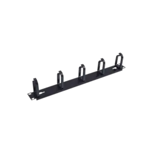 Organizador de Cables con 5 anillos, 1U, 19" Color negro