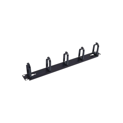 Organizador de Cables con 5 anillos, 1U, 19″ Color negro - imagen 1