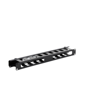 Organizador de Cables Horizontal de 1U para Rack de 19" con Cubierta Metálica