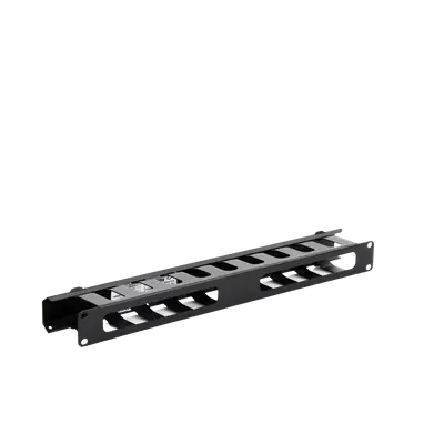 Organizador de Cables Horizontal de 1U para Rack de 19″ con Cubierta Metálica - imagen 3