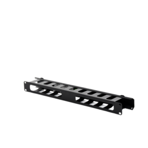 Organizador de Cables Horizontal de 1U para Rack de 19" con Cubierta Metálica
