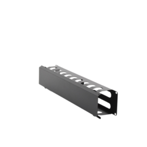 Organizador de Cables Horizontal de 2U para Rack de 19" con Cubierta Metálica