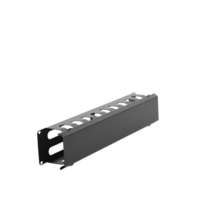 Organizador de Cables Horizontal de 2U para Rack de 19" con Cubierta Metálica
