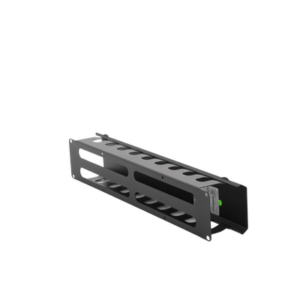 Organizador de Cables Horizontal de 2U para Rack de 19" con Cubierta Metálica