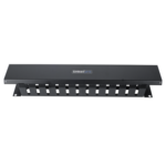Organizador de Cables Horizontal de 2U para Rack de 19″ con Cubierta Metálica miniatura 1