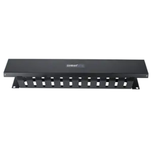 Organizador de Cables Horizontal de 2U para Rack de 19" con Cubierta Metálica