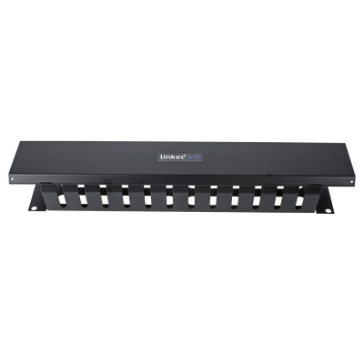 Organizador de Cables Horizontal de 2U para Rack de 19″ con Cubierta Metálica - imagen 1