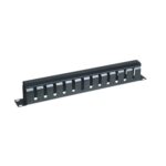 Organizador de Cables Horizontal de 1U para Rack de 19″ con Cubierta Metálica miniatura 1