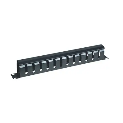 Organizador de Cables Horizontal de 1U para Rack de 19″ con Cubierta Metálica - imagen 1