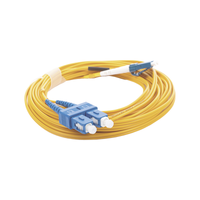 Jumper de Fibra Óptica Monomodo 9/125 LC/UPC-SC/UPC, PVC, 2.0 mm, Dúplex, Amarillo, 5 Metros (16.40 Pies) - imagen 2