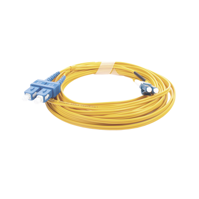 Jumper de Fibra Óptica Monomodo 9/125 LC/UPC-SC/UPC, PVC, 2.0 mm, Dúplex, Amarillo, 5 Metros (16.40 Pies) - imagen 3