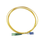Jumper de Fibra Óptica Monomodo 9/125 LC/UPC-LC/APC, OFNR (Riser), 2.0 mm, Dúplex, Amarillo, 3 Metros (9.84 Pies) miniatura 1