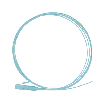 Pigtail de Fibra Óptica Simplex LC, PVC, OM3 50/125, Aqua, 1 Metro (3.28 Pies) - imagen 1