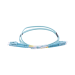 Jumper de Fibra Óptica Multimodo OM3 50/125 LC-LC OFNR (Riser), 2.0 mm, Dúplex, Aqua, 1 Metro (3.28 Pies) miniatura 2