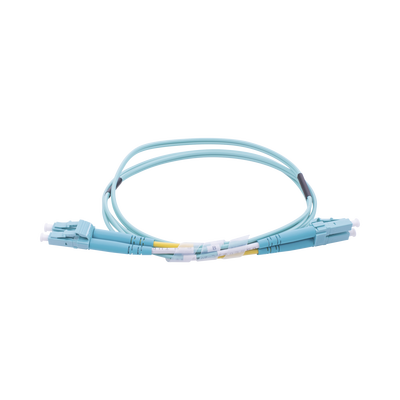Jumper de Fibra Óptica Multimodo OM3 50/125 LC-LC OFNR (Riser), 2.0 mm, Dúplex, Aqua, 1 Metro (3.28 Pies) - imagen 2
