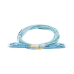 Jumper de Fibra Óptica Multimodo OM3 50/125 LC-LC OFNR (Riser), 2.0 mm, Dúplex, Aqua, 3 Metros (9.84 Pies) miniatura 2
