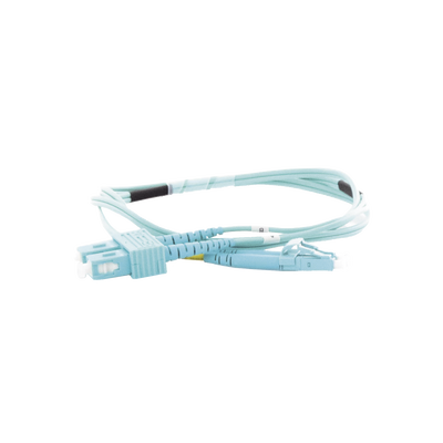 Jumper de Fibra Óptica Multimodo OM3 50/125 LC-SC OFNR (Riser), 2.0 mm, Dúplex, Aqua, 1 metro (3.28 pies) - imagen 2