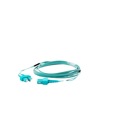 Jumper de Fibra Óptica Multimodo OM3 50/125 SC-SC OFNR (Riser), 2.0 mm, Dúplex, Aqua, 3 Metros (9.84 Pies) - imagen 2