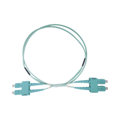 Jumper de Fibra Óptica Multimodo OM3 50/125 SC-SC OFNR (Riser), 2.0 mm, Dúplex, Aqua, 3 Metros (9.84 Pies) - imagen 1