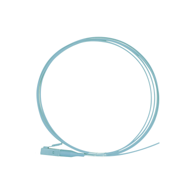 Pigtail de Fibra Óptica Simplex LC, PVC, OM4 50/125, Aqua, 1 Metro (3.28 Pies) - imagen 1