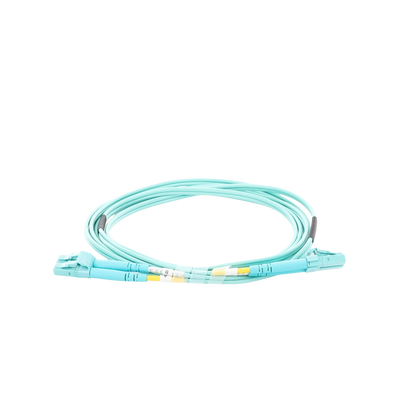 Jumper de Fibra Óptica Multimodo OM4 50/125 LC-LC OFNR (Riser), 2.0 mm, Dúplex, Aqua, 2 Metros (6.56 Pies) - imagen 3
