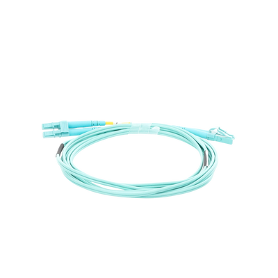 Jumper de Fibra Óptica Multimodo OM4 50/125 LC-LC OFNR (Riser), 2.0 mm, Dúplex, Aqua, 2 Metros (6.56 Pies) - imagen 4