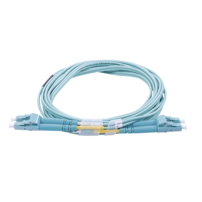 Jumper de Fibra Óptica Multimodo OM4 50/125 LC-LC OFNR (Riser), 2.0 mm, Dúplex, Aqua, 3 Metros (9.84 Pies) - imagen 2
