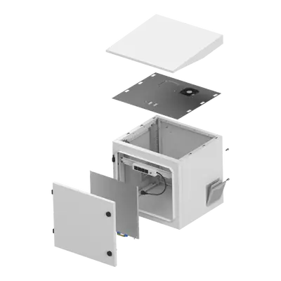 Gabinete Exterior 19″ | 9U | 600mm | Piso - imagen 4