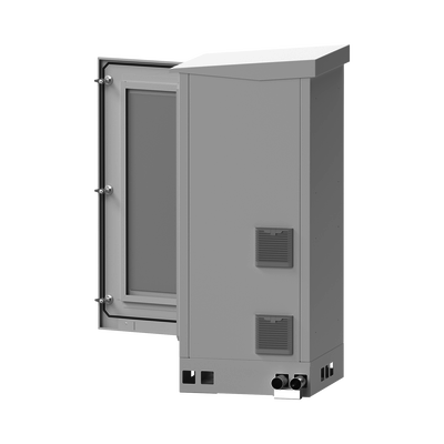 Gabinete Exterior 16U | 600mm | Piso | Con puerta - imagen 4