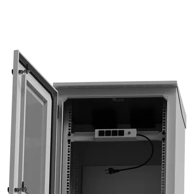 Gabinete Exterior 16U | 600mm | Piso Con puerta - imagen 4