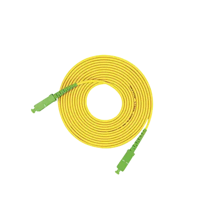 Jumper de Fibra Óptica Monomodo SC/APC-SC/APC Simplex, Color Amarillo, 3 Metros (9.84 Pies) - imagen 1