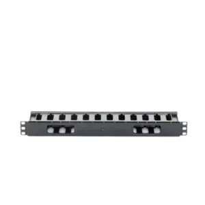 Organizador de Cables Horizontal de 1U para Rack de 19", Fabricado en Polímero Resistente a Deformaciones y Rayones