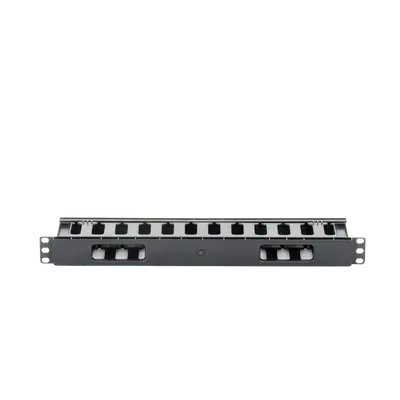 Organizador de Cables Horizontal de 1U para Rack de 19″, Fabricado en Polímero Resistente a Deformaciones y Rayones - imagen 2