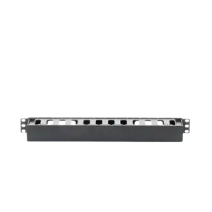 Organizador de Cables Horizontal de 1U para Rack de 19", Fabricado en Polímero Resistente a Deformaciones y Rayones