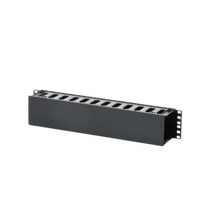 Organizador de Cables Horizontal de 2U para Rack de 19″, Fabricado en Polímero Resistente a Deformaciones y Rayones - imagen 2