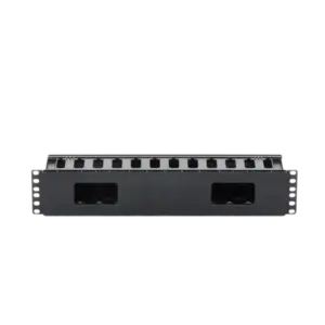 Organizador de Cables Horizontal de 2U para Rack de 19", Fabricado en Polímero Resistente a Deformaciones y Rayones