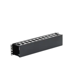 Organizador de Cables Horizontal de 2U para Rack de 19", Fabricado en Polímero Resistente a Deformaciones y Rayones