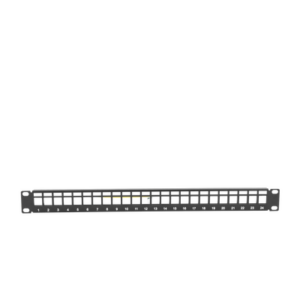 Patch Panel Modular Blindado (STP) de 24 Puertos, con Barra para Organizar Cable