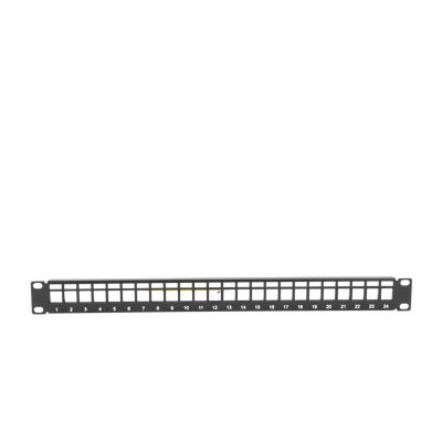 Patch Panel Modular Blindado (STP) de 24 Puertos, con Barra para Organizar Cable - imagen 4