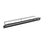 Patch Panel Modular Blindado (STP) de 24 Puertos, con Barra para Organizar Cable miniatura 1