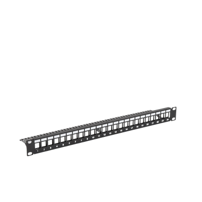 Patch Panel Modular sin Blindaje de 24 Puertos, 1U, con Barra para Organizar Cable - imagen 3
