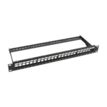 Patch Panel Modular sin Blindaje de 24 Puertos, 1U, con Barra para Organizar Cable miniatura 1