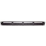 Panel de Parcheo de Impacto (110) UTP de 24 Puertos Cat5e, 19 Pulgadas con Barra para Organizar Cable miniatura 1