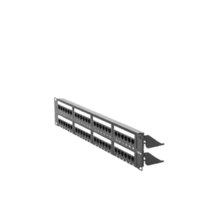 Panel de Parcheo de Impacto (110) UTP de 48 Puertos Cat5e 19 Pulgadas (48.26 cm), 2U con Barra para Organizar Cable
