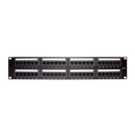 Panel de Parcheo de Impacto (110) UTP de 48 Puertos Cat5e 19 Pulgadas (48.26 cm), 2U con Barra para Organizar Cable miniatura 1