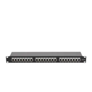 Panel de Parcheo de Impacto Blindado (STP) de 24 Puertos Cat5e, 19 Pulgadas