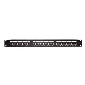 Panel de Parcheo de Impacto Blindado (STP) de 24 Puertos Cat5e, 19 Pulgadas