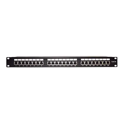 Panel de Parcheo de Impacto Blindado (STP) de 24 Puertos Cat5e, 19 Pulgadas - imagen 1