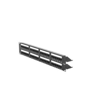 Panel de Parcheo de Impacto (110) UTP de 48 Puertos Cat6, 19 Pulgadas (48.26 cm), 2U, con Barra para Organizar Cable