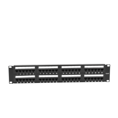 Panel de Parcheo de Impacto (110) UTP de 48 Puertos Cat6, 19 Pulgadas (48.26 cm), 2U, con Barra para Organizar Cable - imagen 4